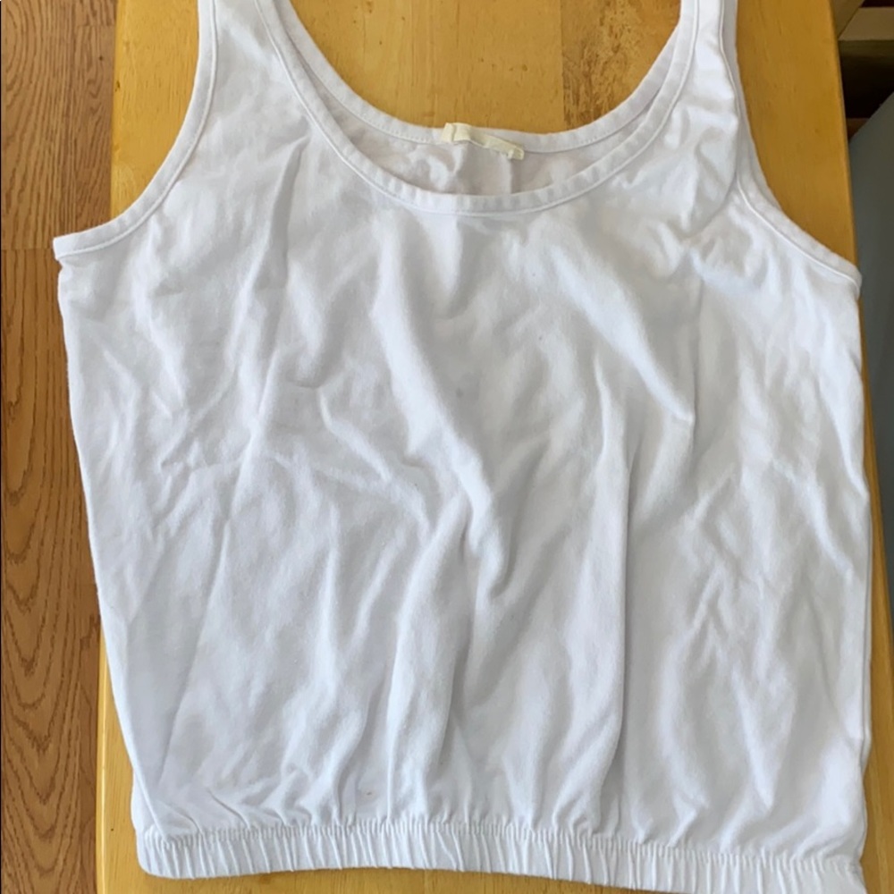 White crop top tank